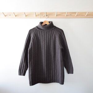 LL Bean merino wool cable knit sweater